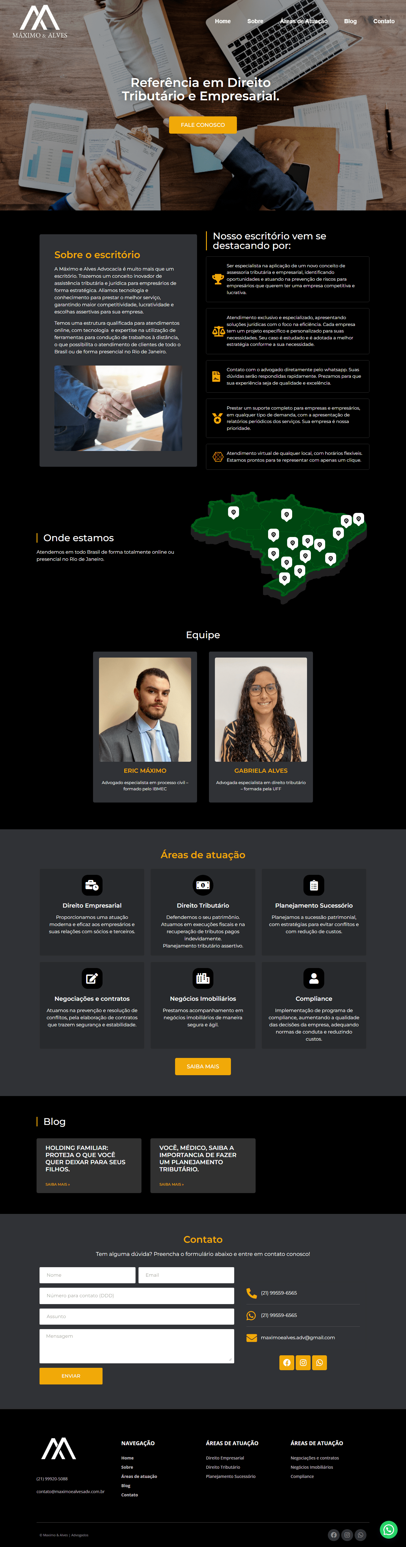 Site Institucional de advogado (Maximo & Alves)